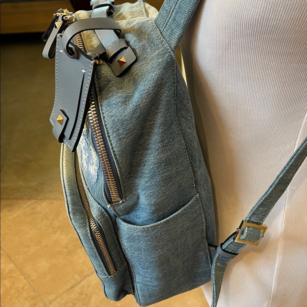 Valentino Denim Butterfly Backpack - Picture 4 of 16
